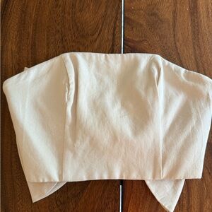 Anthropologie Cream Crop Top